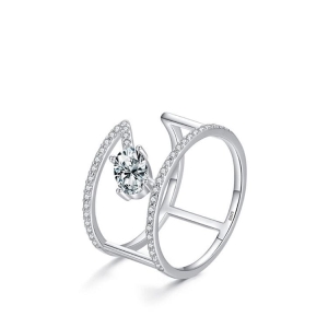 Pierścionek ze srebra 925 Białe cyrkonie rozmiar 13