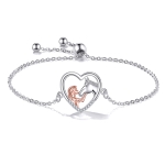 Regulowana bransoletka ze srebra 925, Miłość do koni