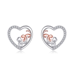 Kolczyki ze srebra 925, Miłość do kotów