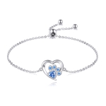 Regulowana bransoletka ze srebra 925, Łapka 