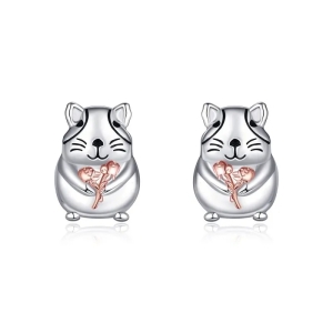 Kolczyki ze srebra 925, Chomiki