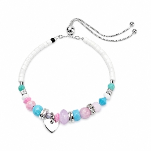 Regulowana bransoletka ze srebra 925 ''Roséline'' z kryształkami Swarovski