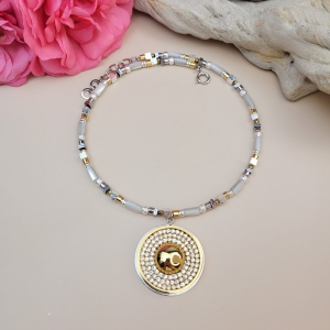 Naszyjnik handmade z Kryształkami Swarovski ''Evelisse''