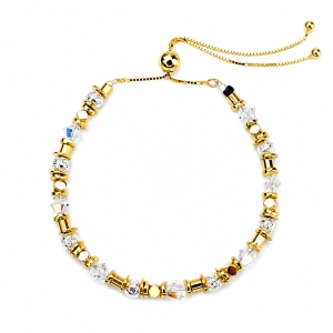 Regulowana bransoletka ze srebra 925 ''Adorée'' z kryształkami Swarovski 