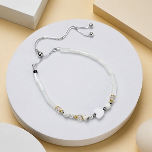 Regulowana bransoletka ze srebra 925 ''Valéa''z kryształkami Swarovski