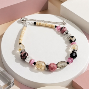 Regulowana bransoletka ze stali nierdzewnej ''Beloved''z kryształkami Swarovski