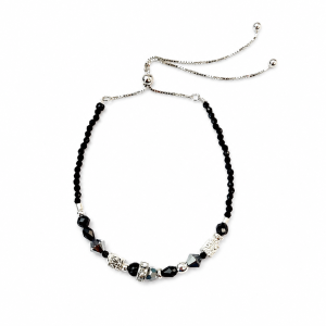 Regulowana bransoletka ze srebra 925 ''Shokio'' z kryształkami Swarovski