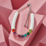 Bransoletka ze stali nierdzewnej ''Czakra''  z kryształkami Swarovski