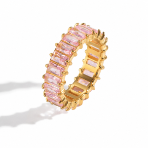 Pierścionek ze stali nierdzewnej ''Celestia'' Rosa r.15
