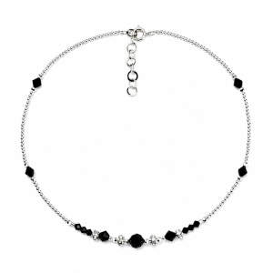 Naszyjnik handmade ''Linear Glow'' z kryształkami Swarovski