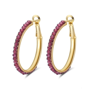 Kolczyki ze srebra 925 kamień Granat