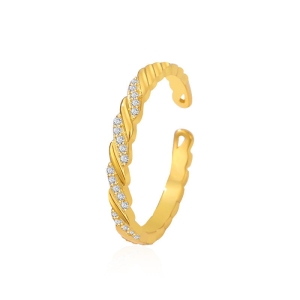 Regulowany Pierścionek ze srebra 925 białe cyrkonie