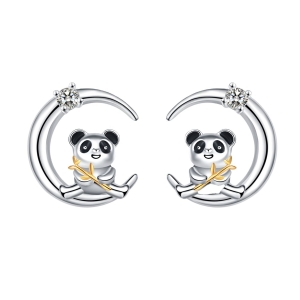 Kolczyki ze srebra 925 Pandy