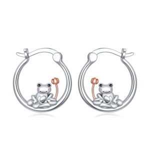 Kolczyki ze srebra 925 Żaby