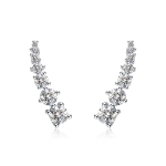 Nausznice ze srebra z białymi cyrkoniami